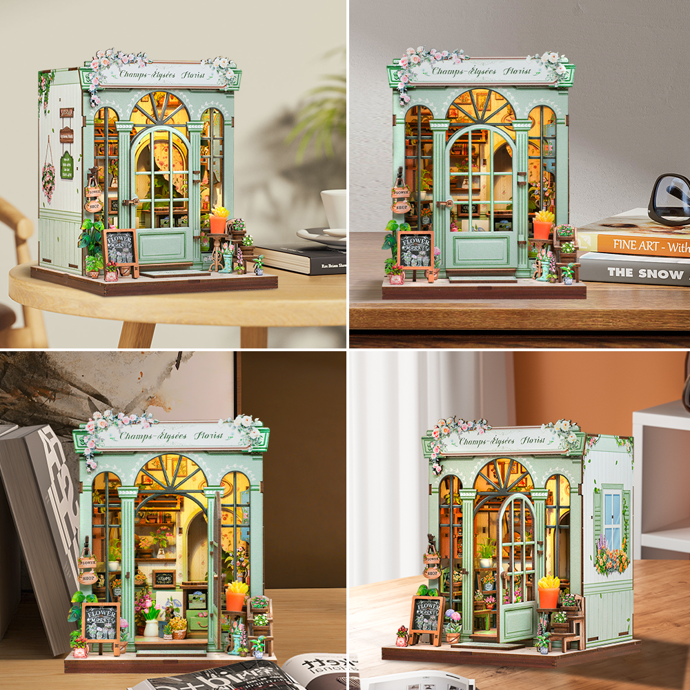 CUTEBEE DIY Book Nook Kit/Champs-Élysées Florist