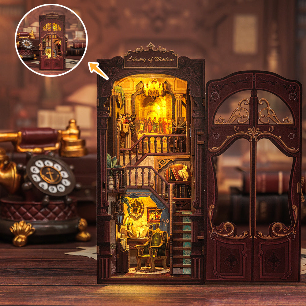 Cutebee Book Nook Kit/Library of Wisdom