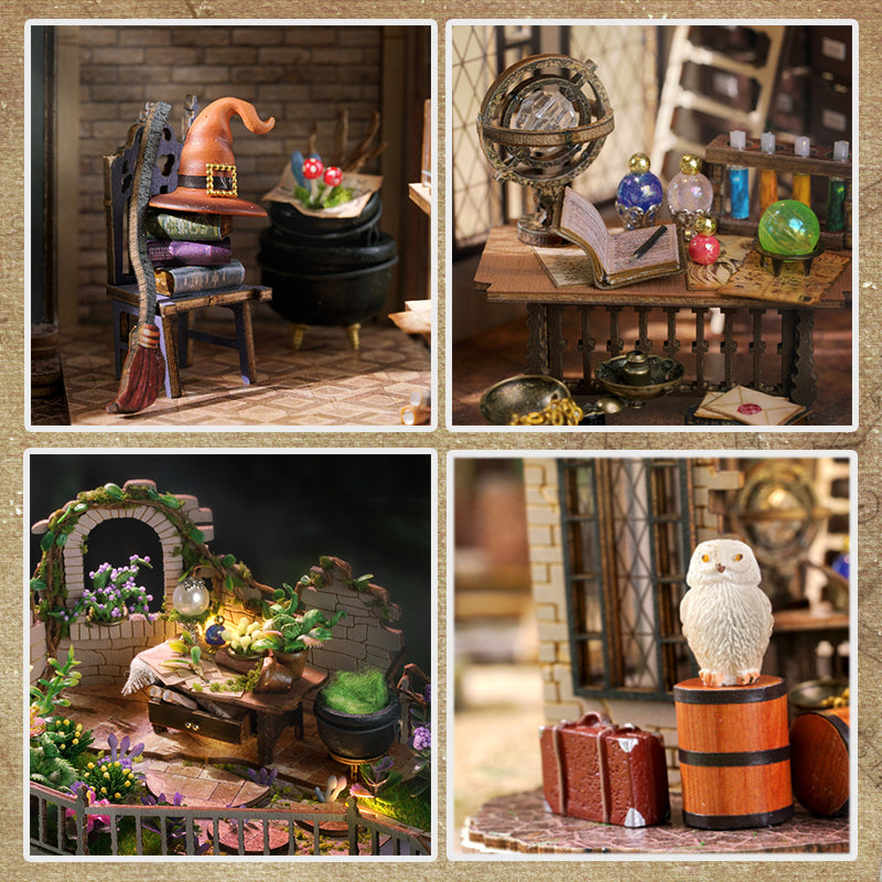 CUTEBEE Miniature with Furniture Dollhouse Magic House 