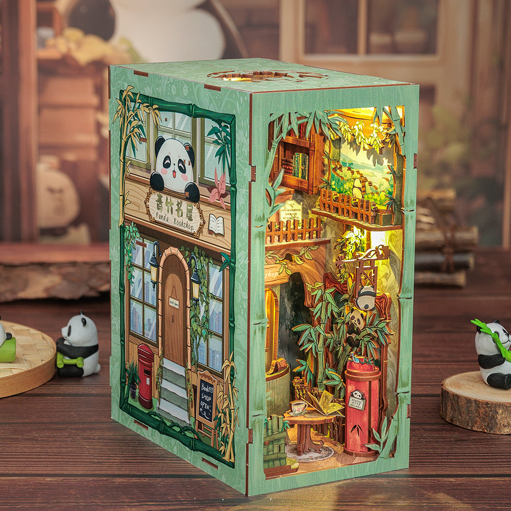 Cutebee Book Nook Kit | Panda Bookstore 