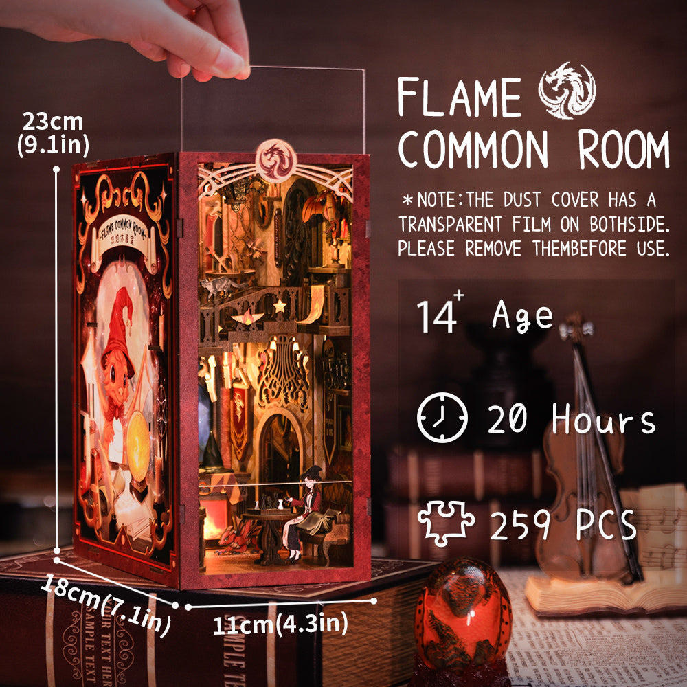 Cutebee Book Nook Kit/Salle commune des flammes