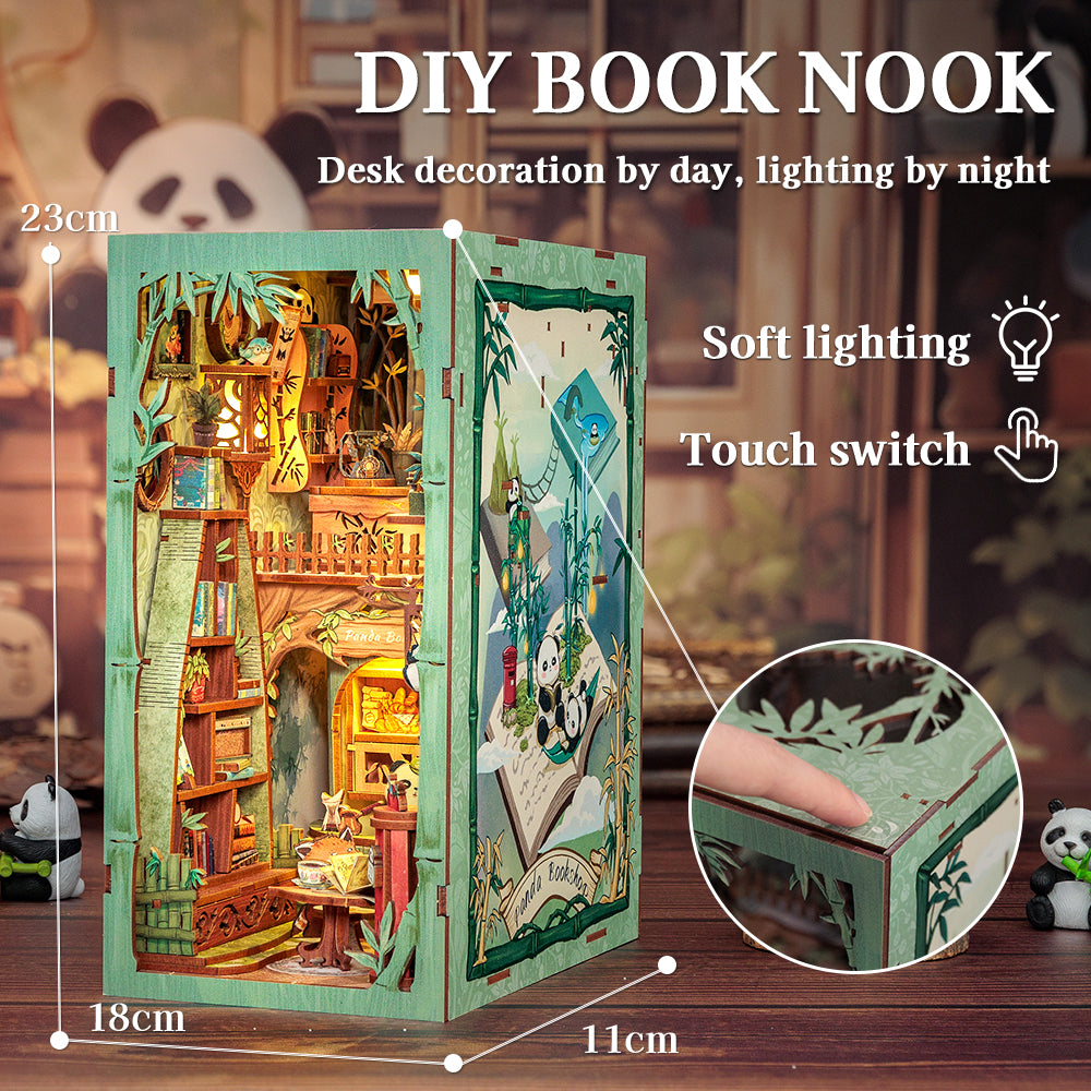 Cutebee Book Nook Kit | Panda Bookstore 