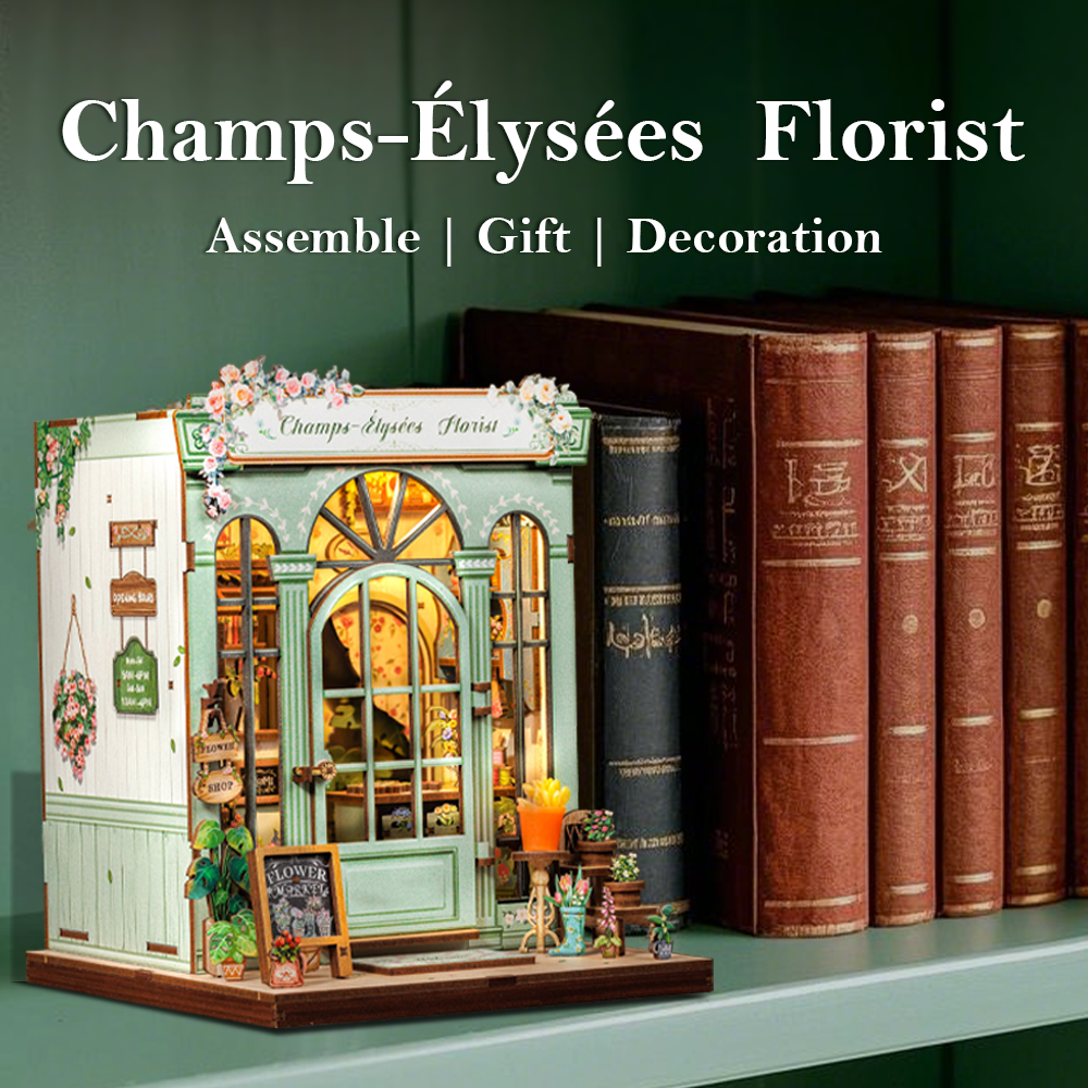 CUTEBEE DIY Book Nook Kit/Champs-Élysées Florist