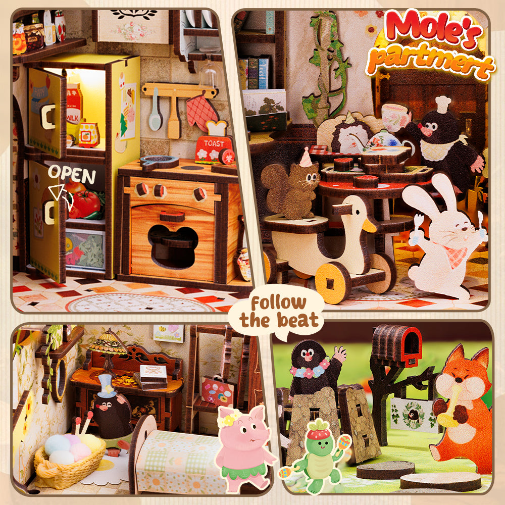 Cutebee Book Nook Kit/Mole Apartment 