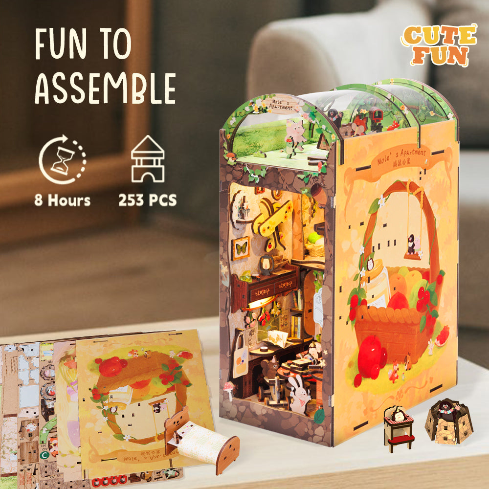 Cutebee Book Nook Kit/Mole Apartment 